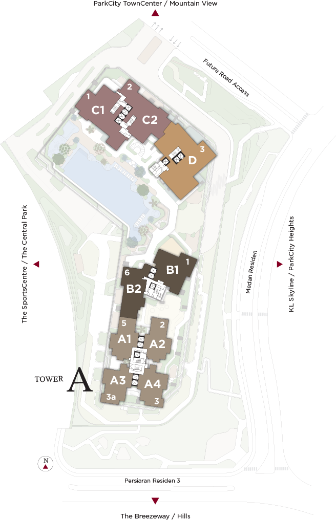 ParkCity Residences Tower Layout Map